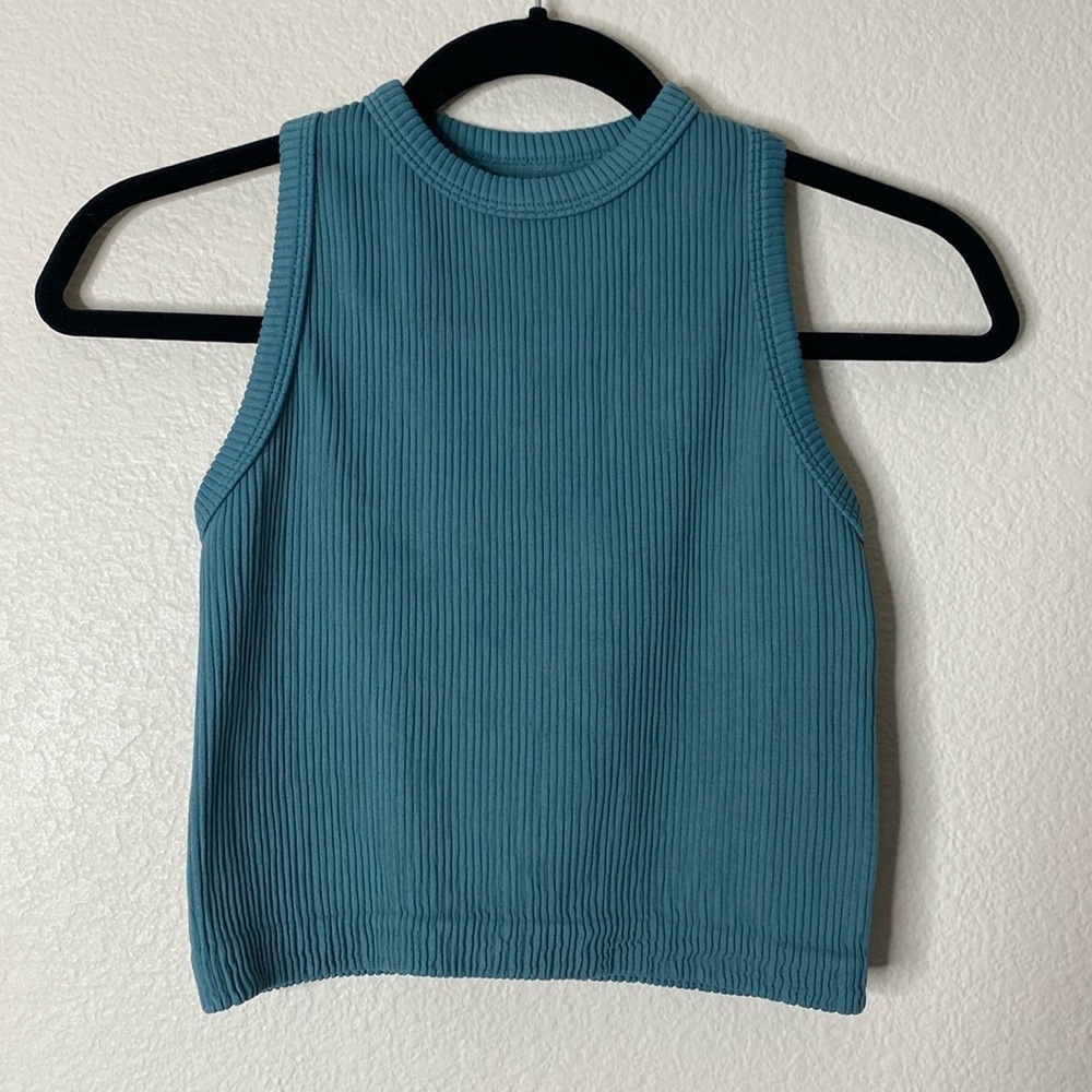 Boom Boom jeans crop ribbed tank women’s medium green